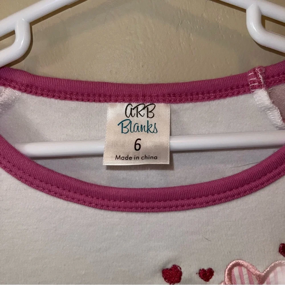 C Monogram Valentine's Day Heart Bicycle Raglan Top